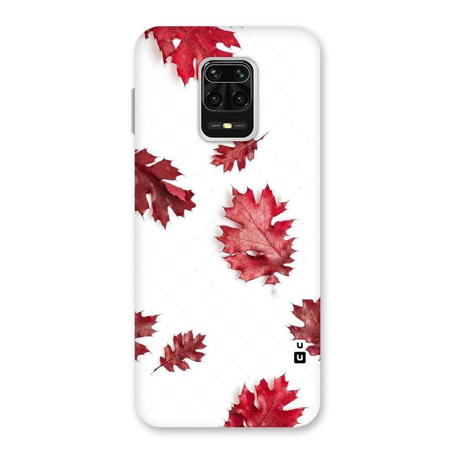 Red Appealing Autumn Leaves Back Case for Redmi Note 9 Pro