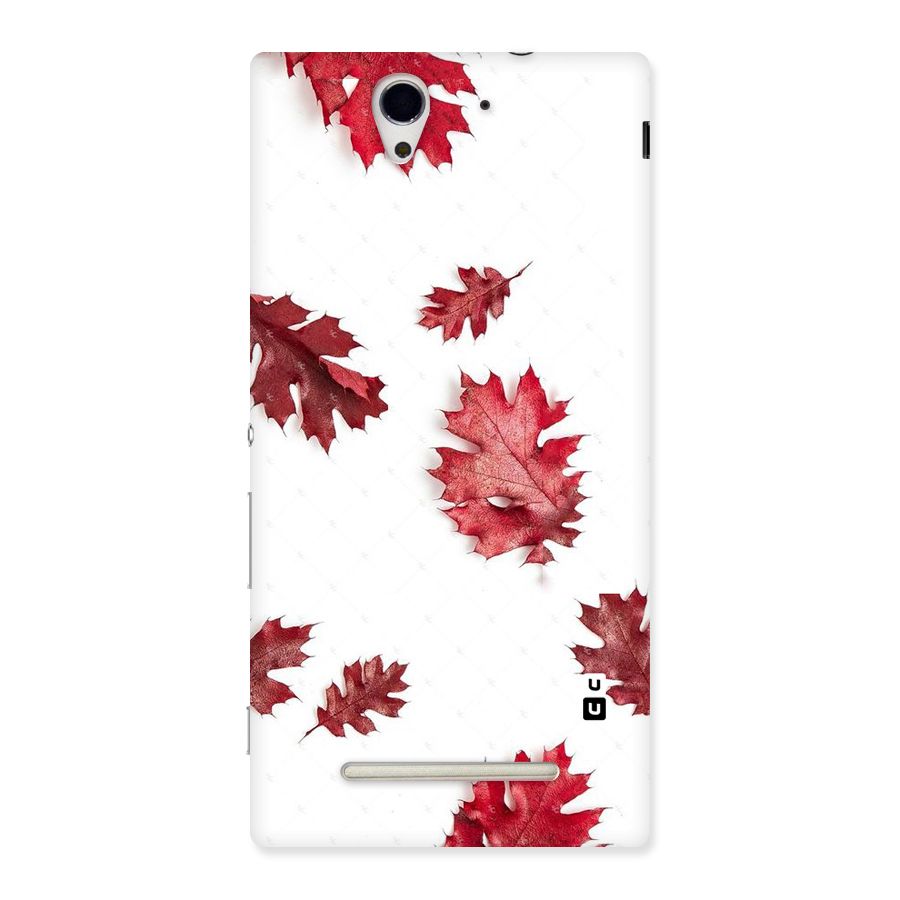 Red Appealing Autumn Leaves Back Case for Sony Xperia C3