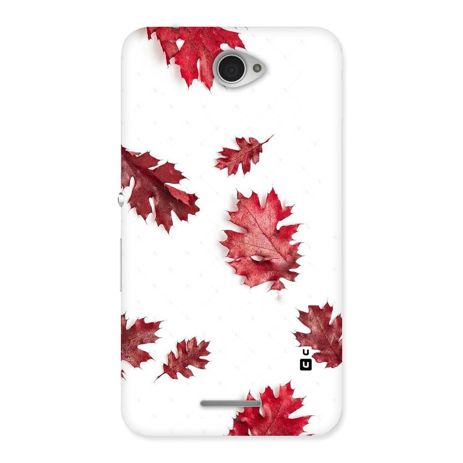 Red Appealing Autumn Leaves Back Case for Sony Xperia E4