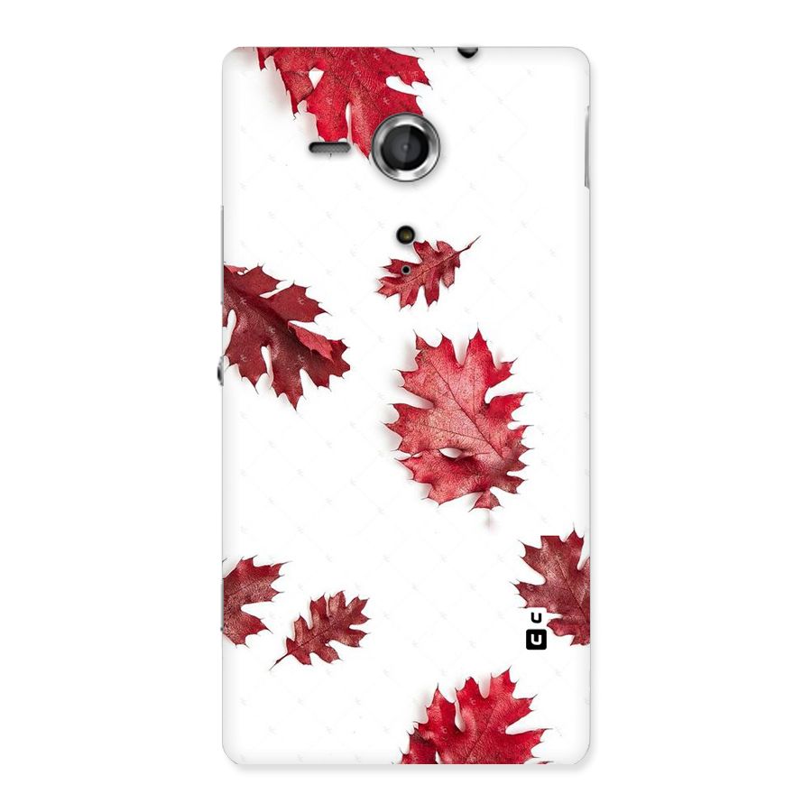 Red Appealing Autumn Leaves Back Case for Sony Xperia SP