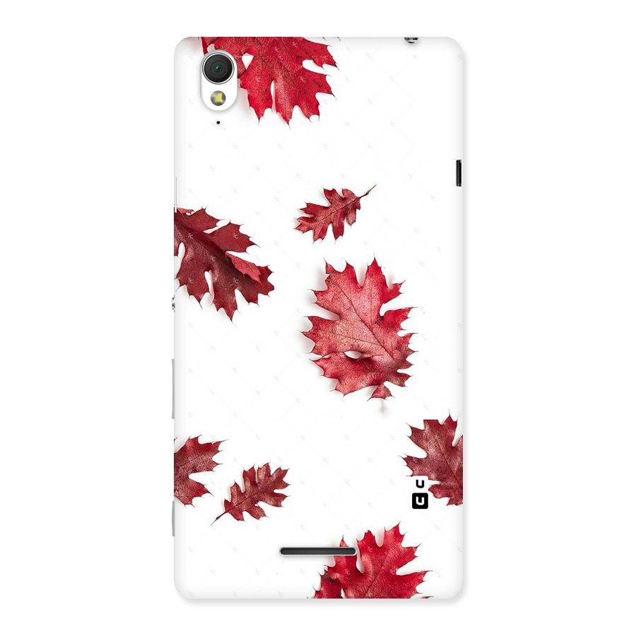 Red Appealing Autumn Leaves Back Case for Sony Xperia T3