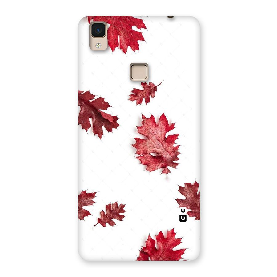 Red Appealing Autumn Leaves Back Case for V3 Max