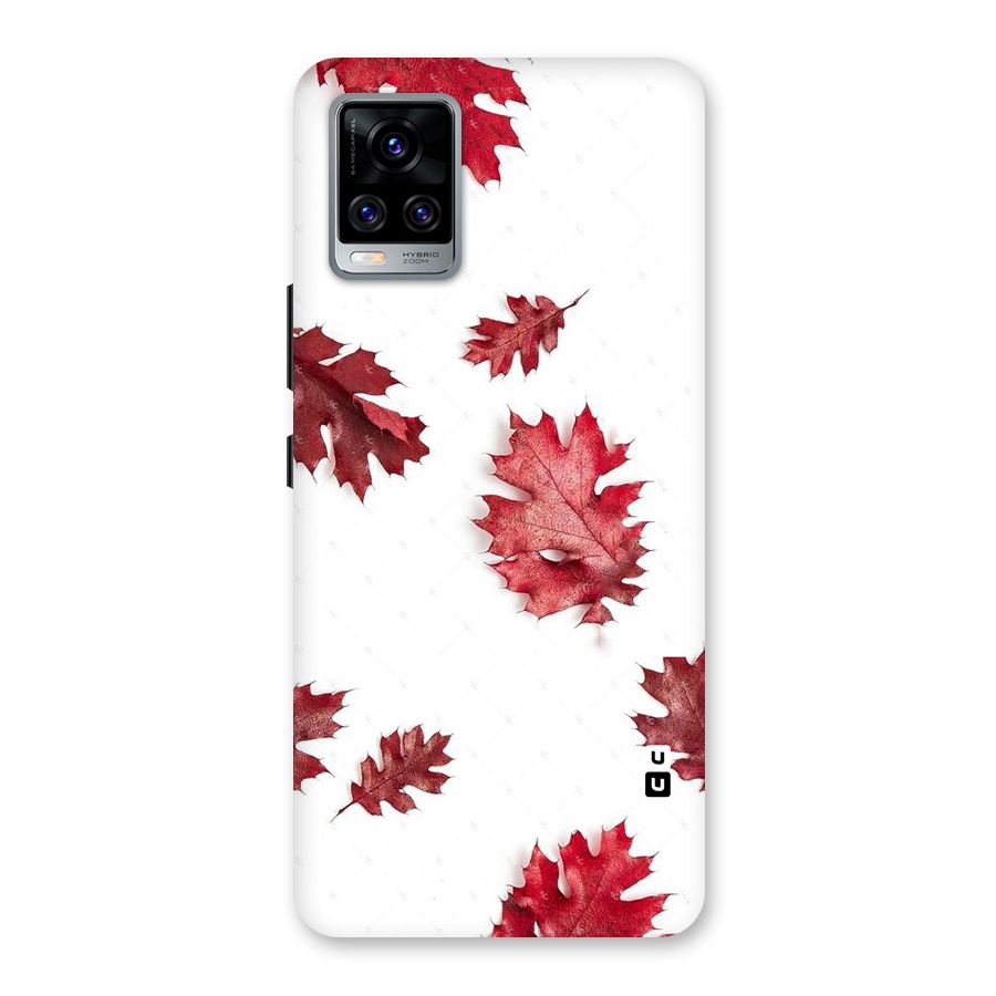 Red Appealing Autumn Leaves Back Case for Vivo V20 Pro