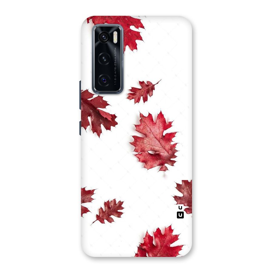 Red Appealing Autumn Leaves Back Case for Vivo V20 SE