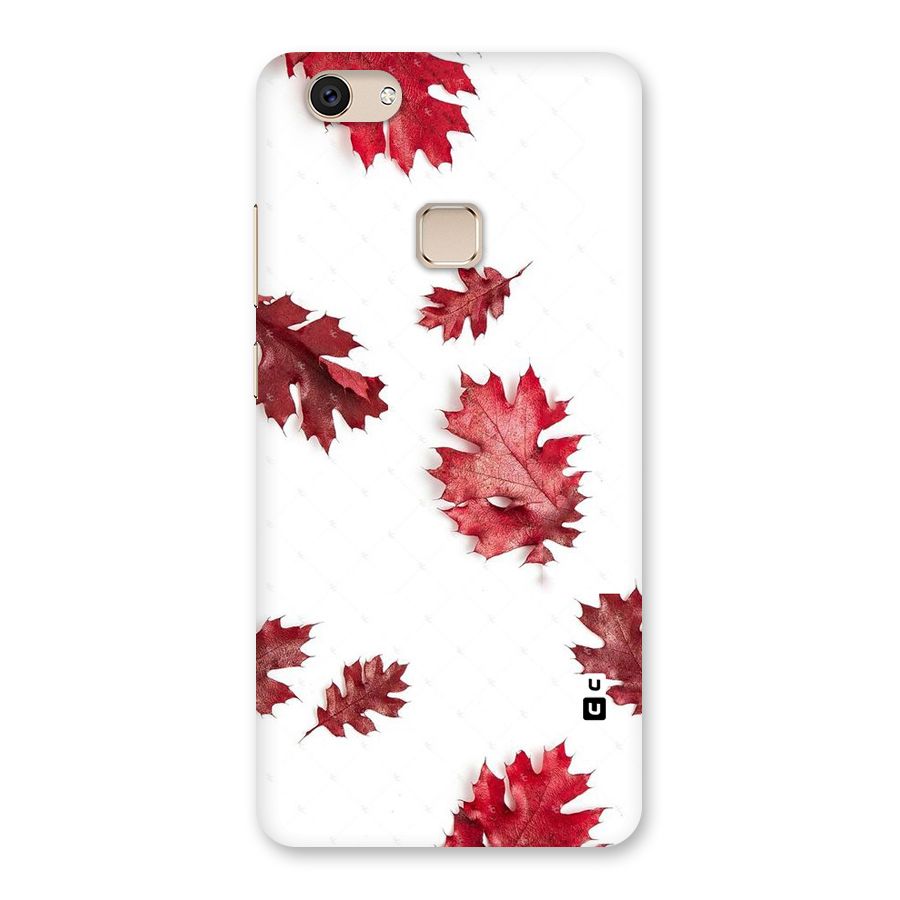 Red Appealing Autumn Leaves Back Case for Vivo V7