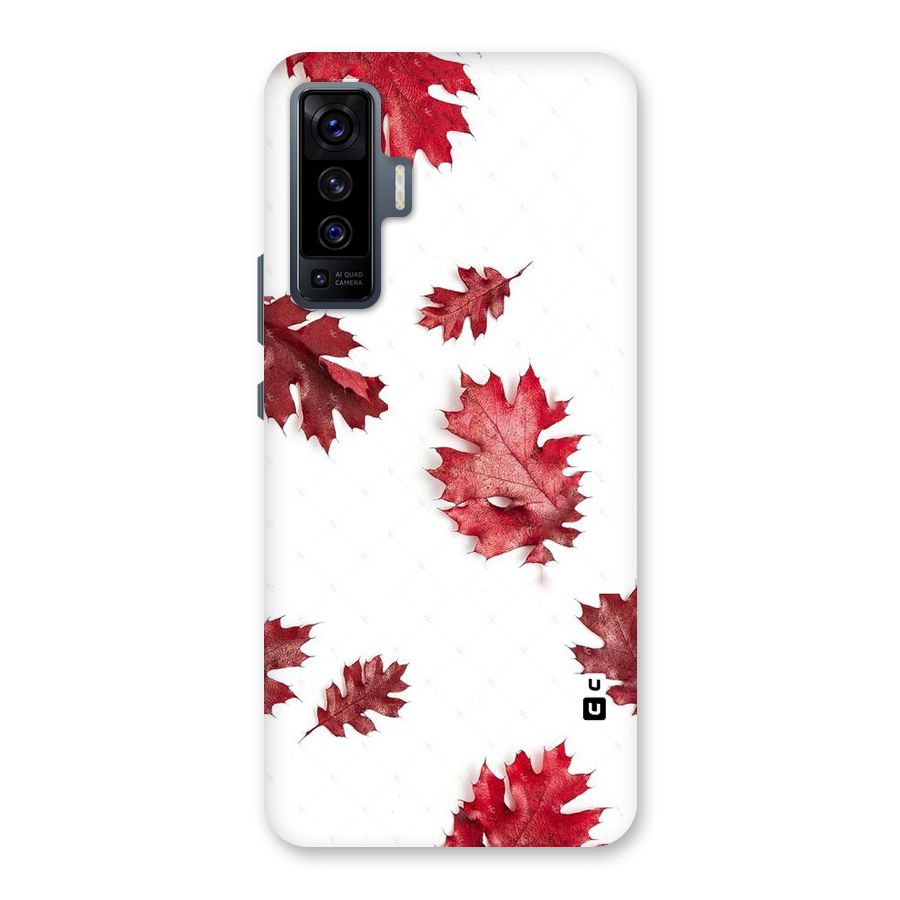 Red Appealing Autumn Leaves Back Case for Vivo X50