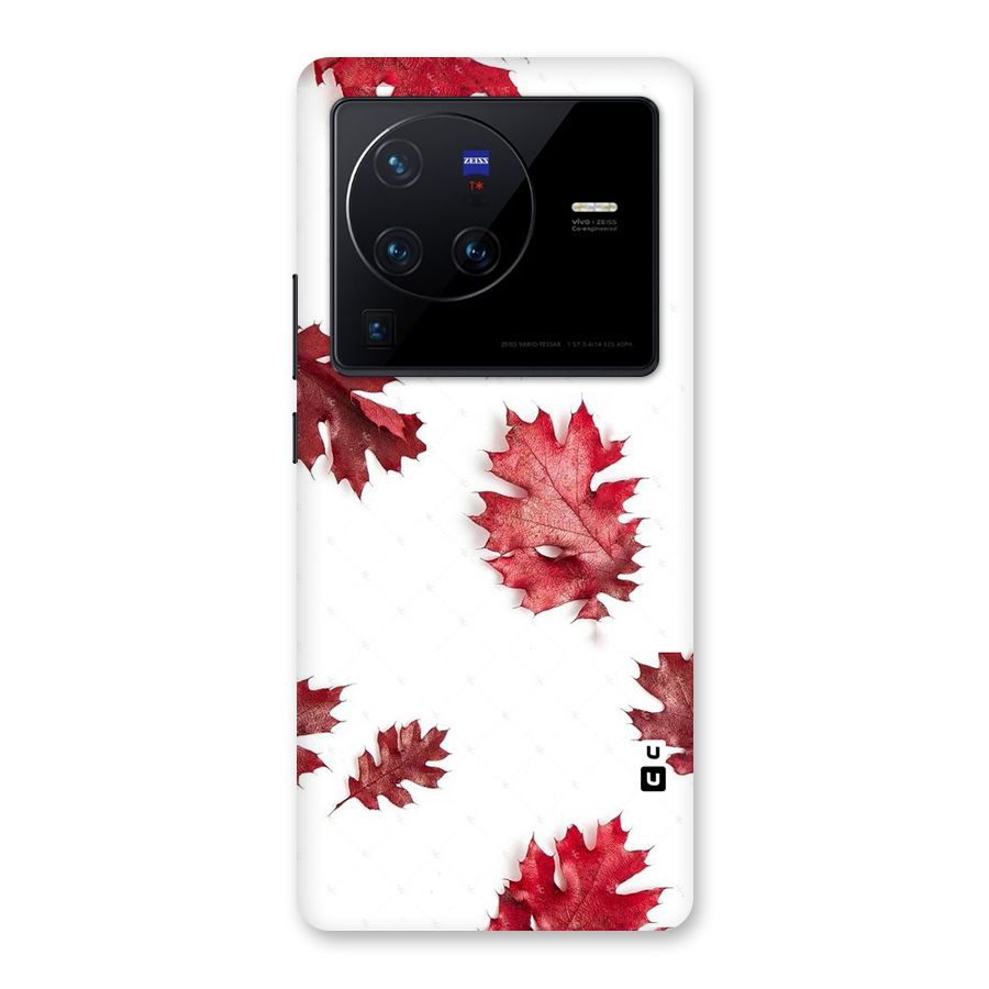 Red Appealing Autumn Leaves Back Case for Vivo X80 Pro