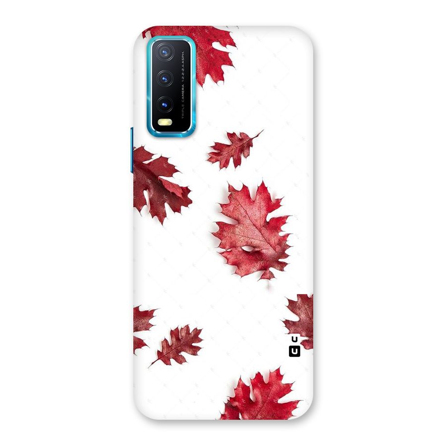 Red Appealing Autumn Leaves Back Case for Vivo Y20