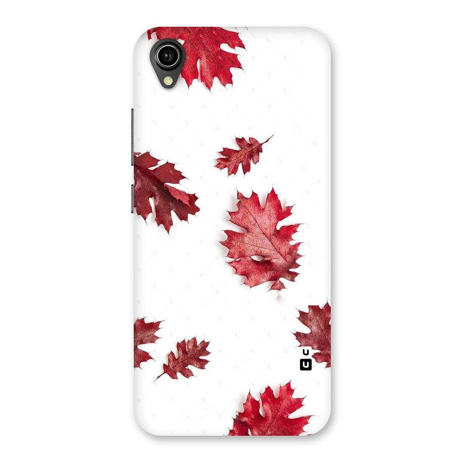 Red Appealing Autumn Leaves Back Case for Vivo Y90
