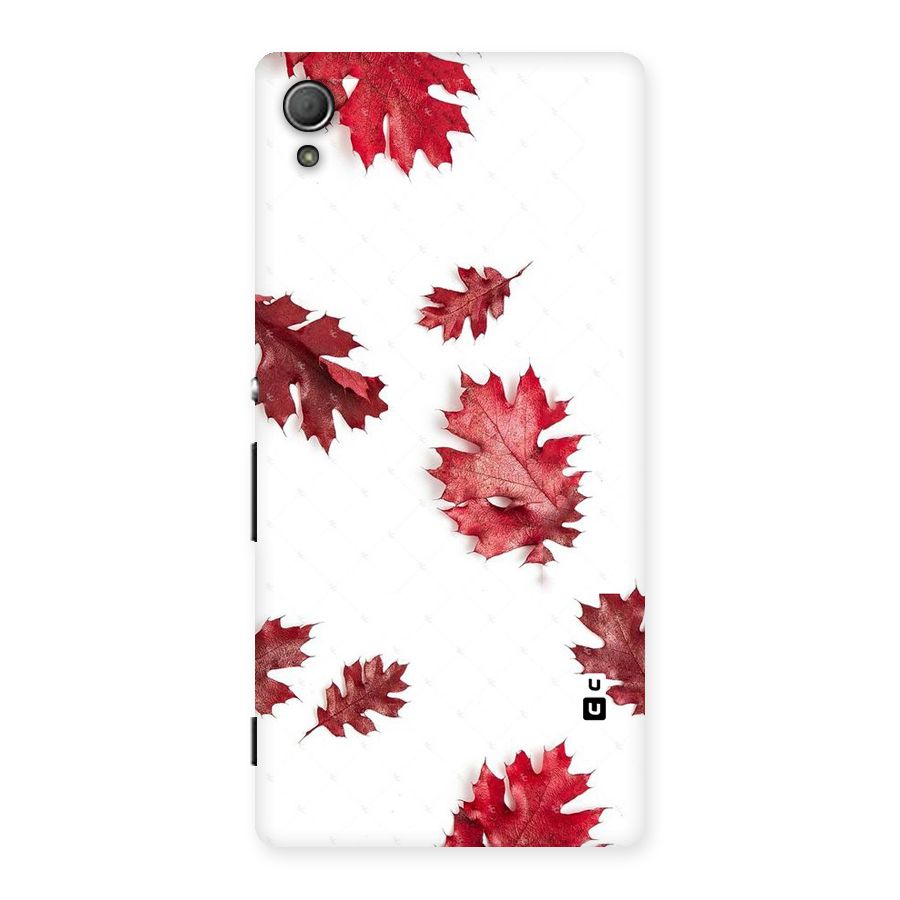 Red Appealing Autumn Leaves Back Case for Xperia Z4