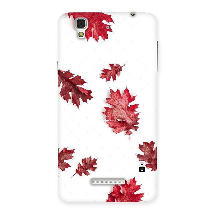 Red Appealing Autumn Leaves Back Case for YU Yureka Plus