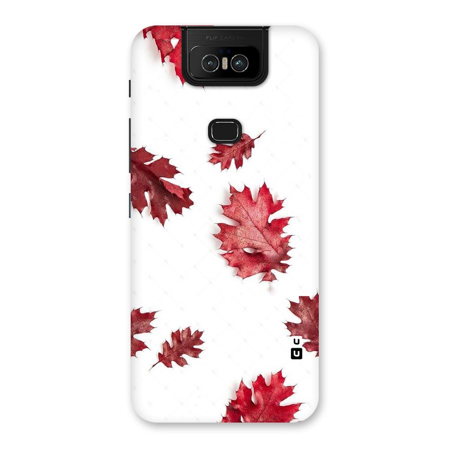 Red Appealing Autumn Leaves Back Case for Zenfone 6z