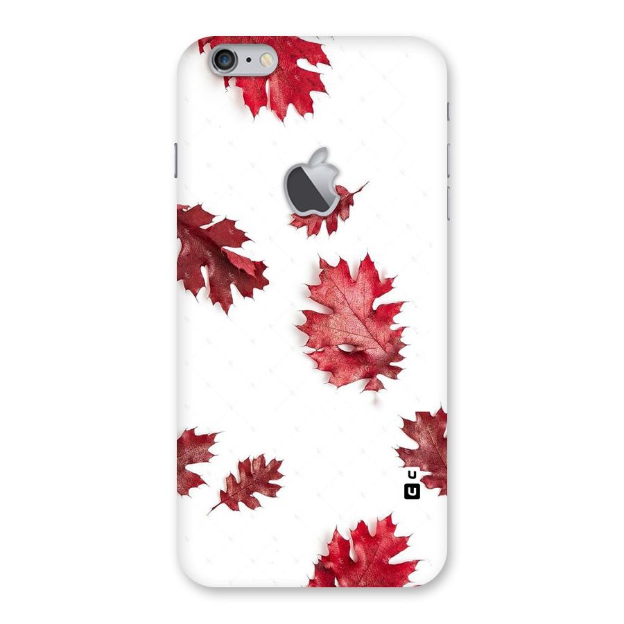 Red Appealing Autumn Leaves Back Case for iPhone 6 Plus 6S Plus Logo Cut