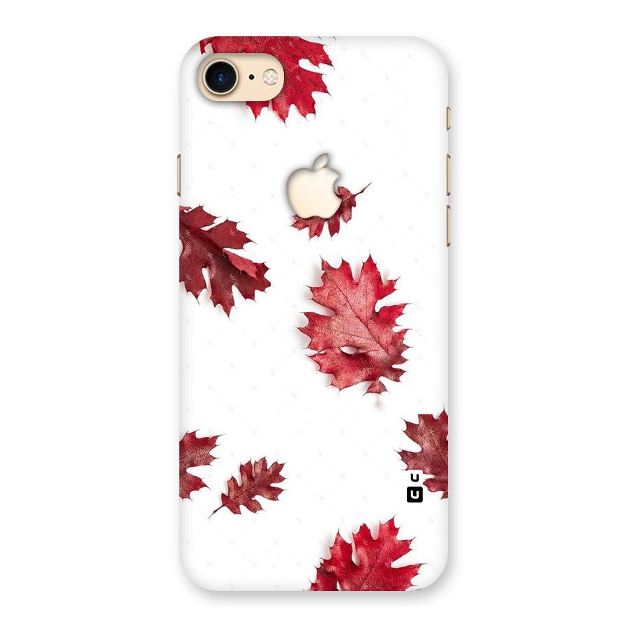 Red Appealing Autumn Leaves Back Case for iPhone 7 Apple Cut