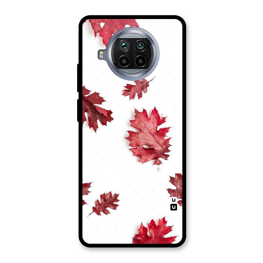Red Appealing Autumn Leaves Glass Back Case for Mi 10i