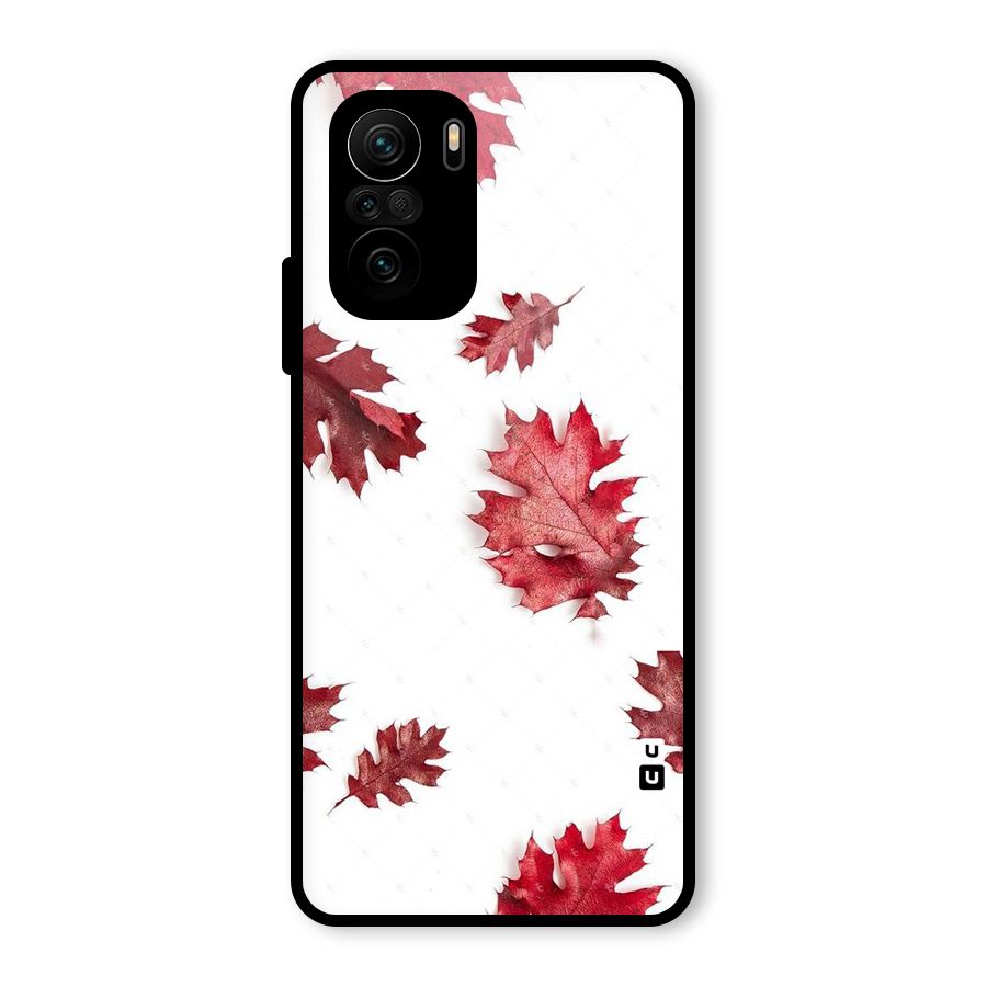 Red Appealing Autumn Leaves Glass Back Case for Mi 11X Pro
