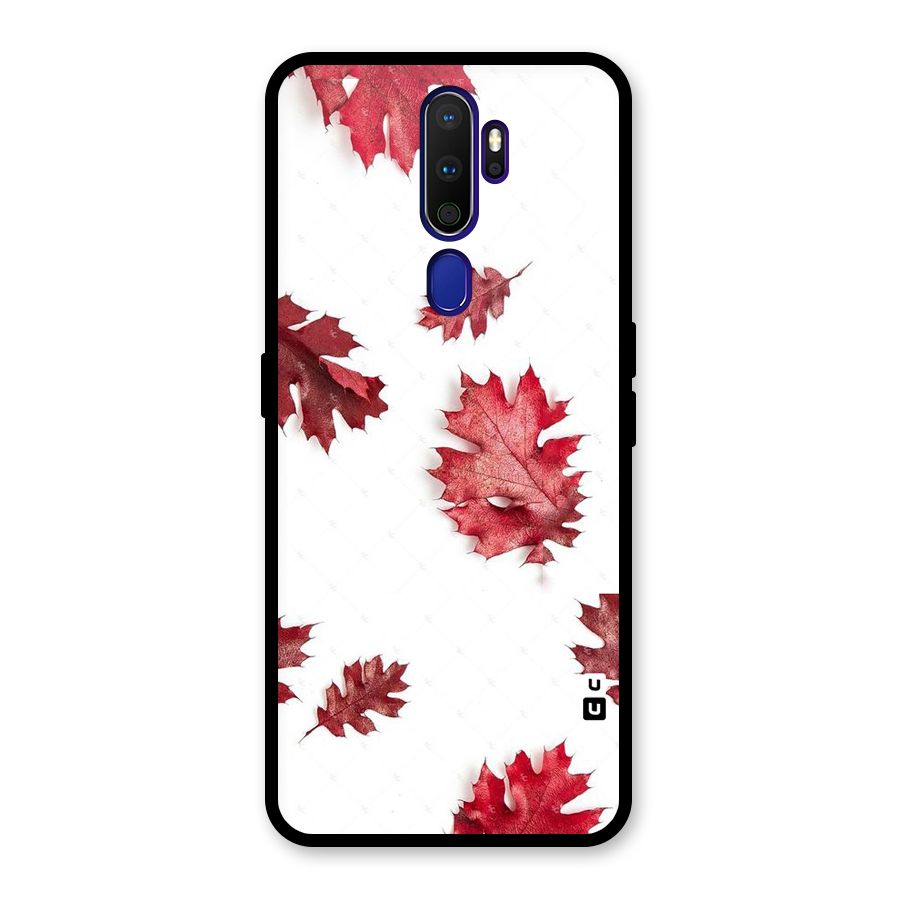 Red Appealing Autumn Leaves Glass Back Case for Oppo A9 (2020)