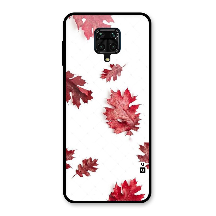 Red Appealing Autumn Leaves Glass Back Case for Poco M2 Pro
