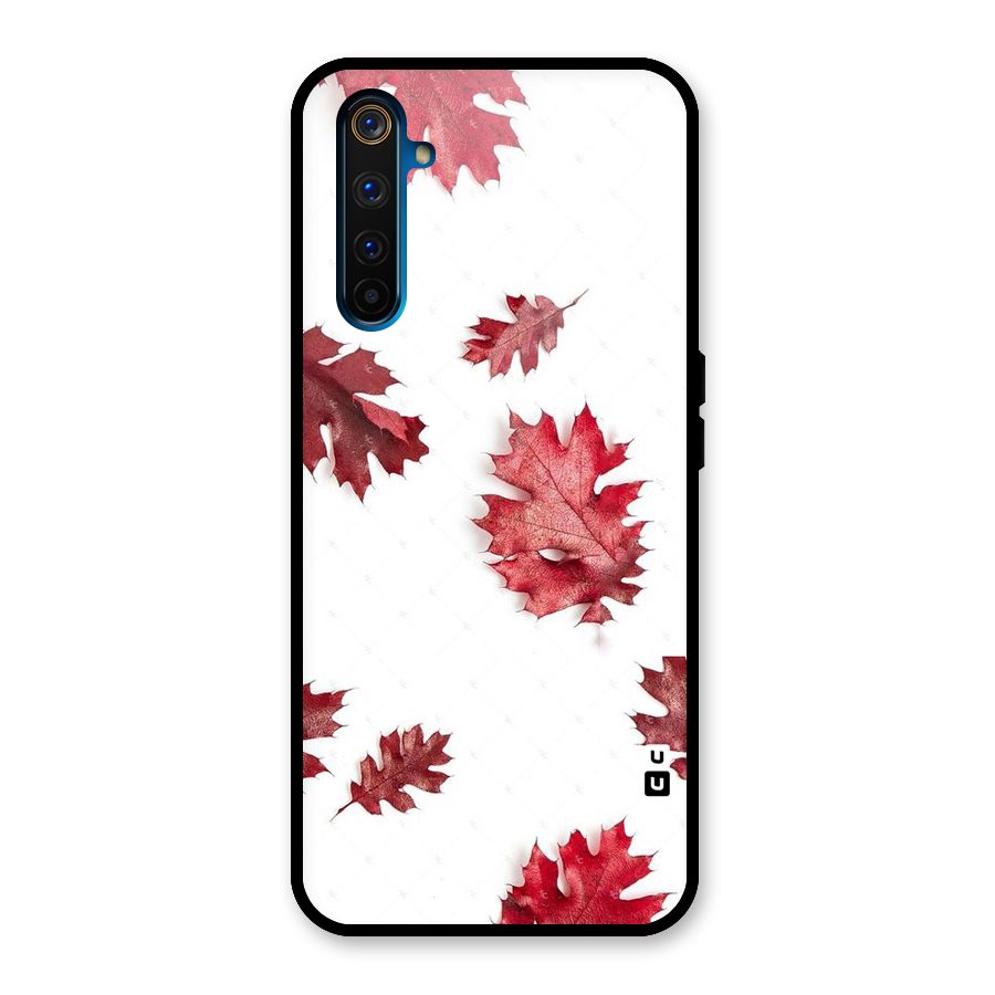 Red Appealing Autumn Leaves Glass Back Case for Realme 6 Pro