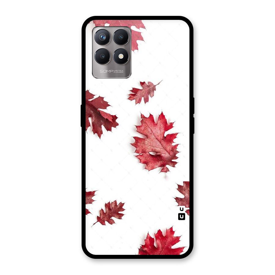 Red Appealing Autumn Leaves Glass Back Case for Realme Narzo 50
