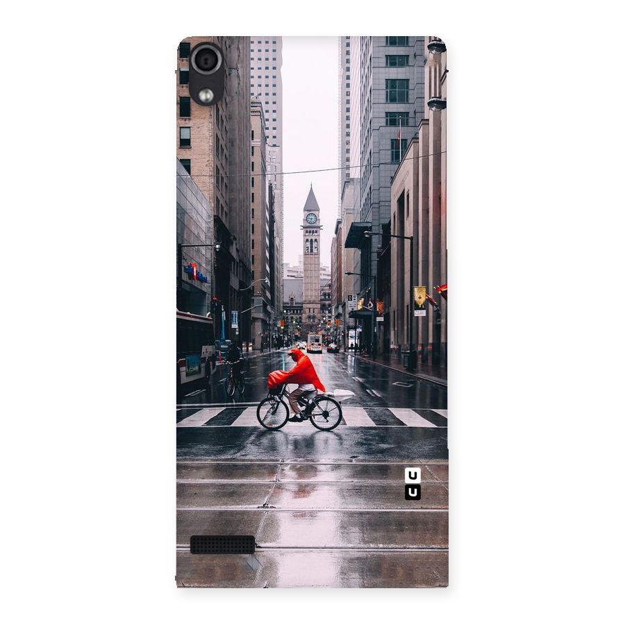 Red Bicycle Street Back Case for Ascend P6