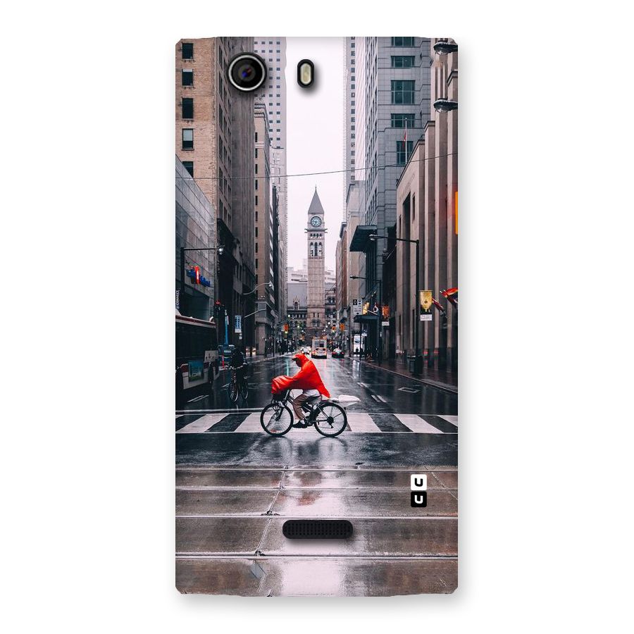 Red Bicycle Street Back Case for Canvas Nitro 2 E311