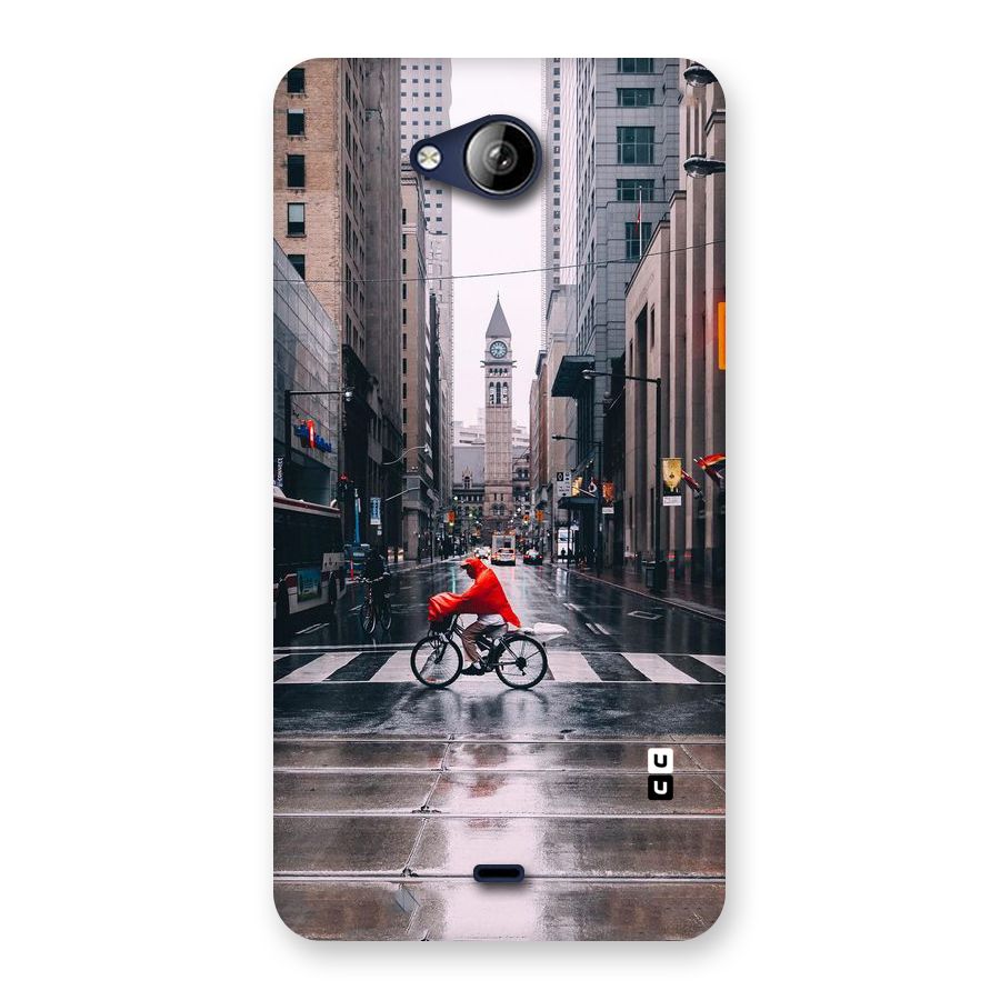 Red Bicycle Street Back Case for Canvas Play Q355