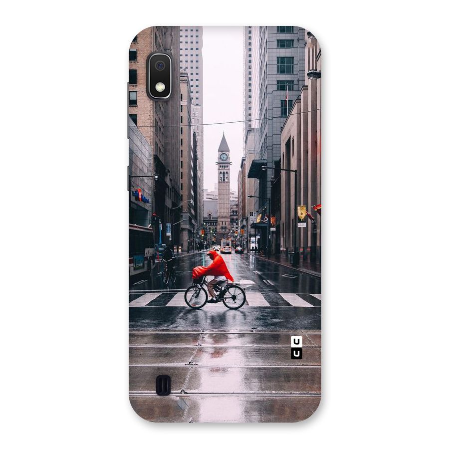 Red Bicycle Street Back Case for Galaxy A10