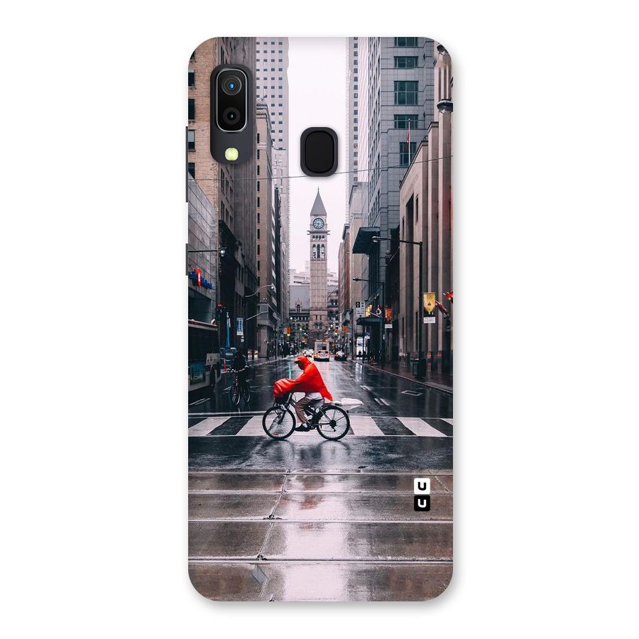 Red Bicycle Street Back Case for Galaxy A30