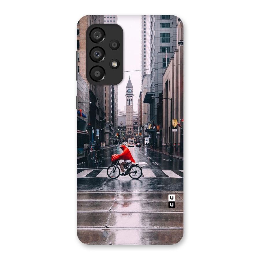 Red Bicycle Street Back Case for Galaxy A33 5G