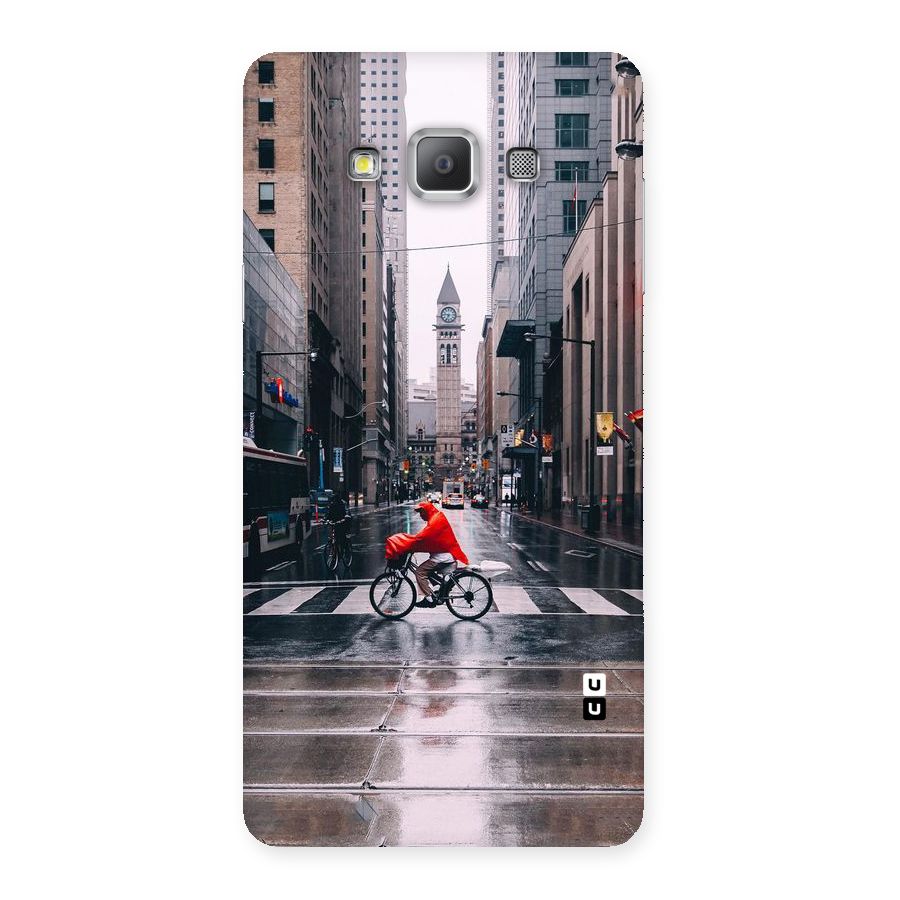 Red Bicycle Street Back Case for Galaxy A7