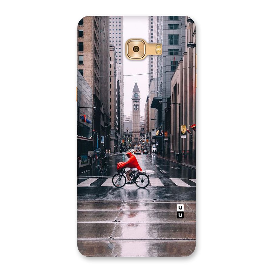Red Bicycle Street Back Case for Galaxy C9 Pro