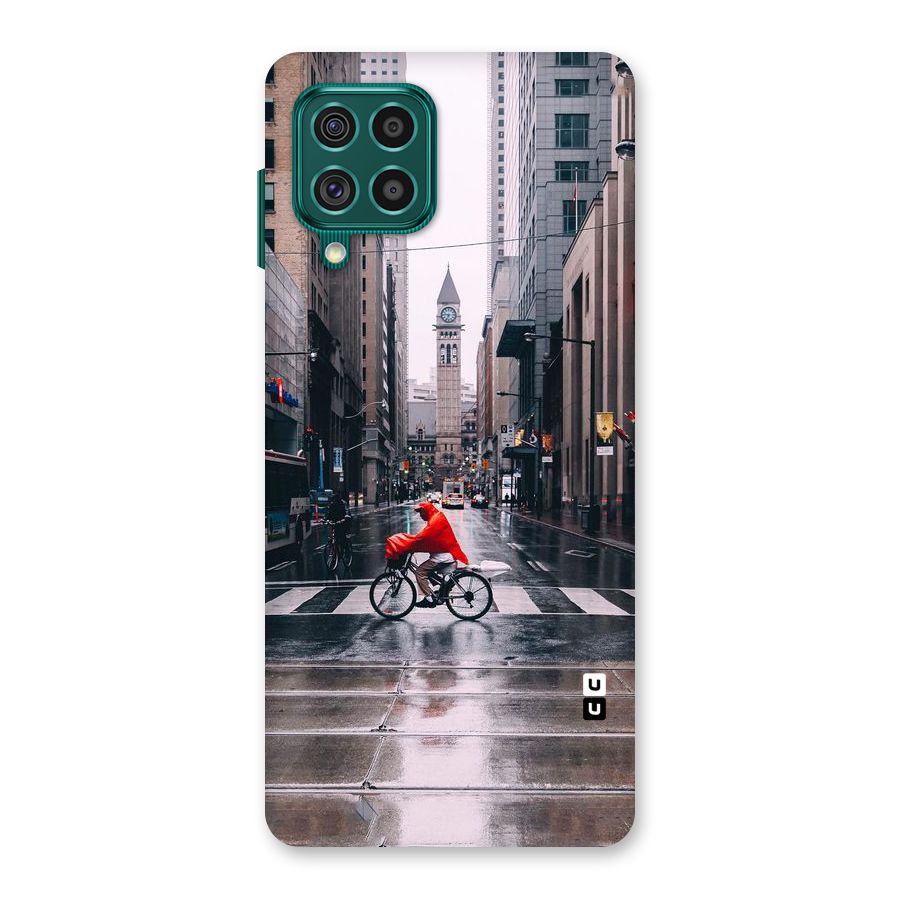 Red Bicycle Street Back Case for Galaxy F62