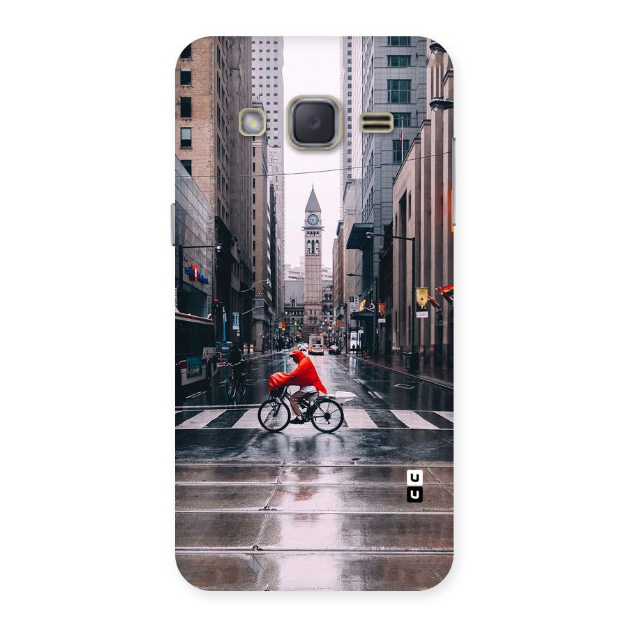 Red Bicycle Street Back Case for Galaxy J2