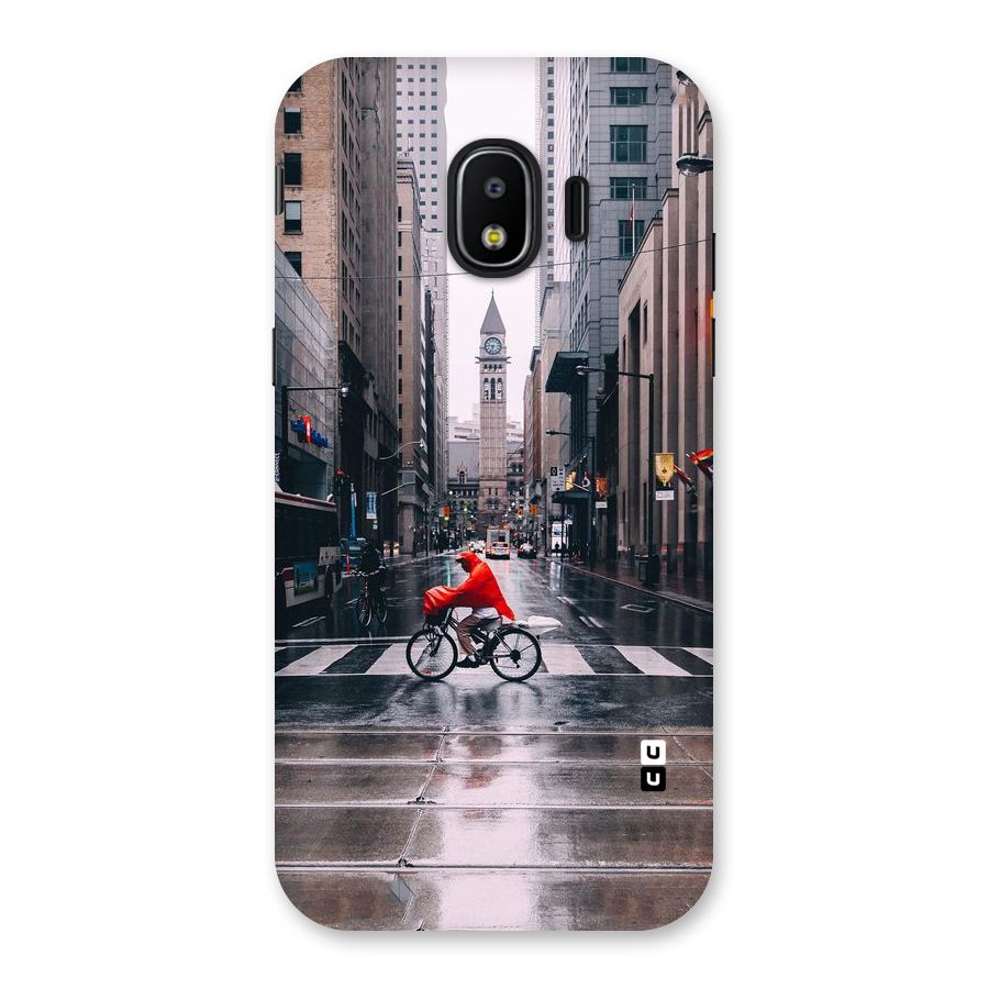 Red Bicycle Street Back Case for Galaxy J2 Pro 2018