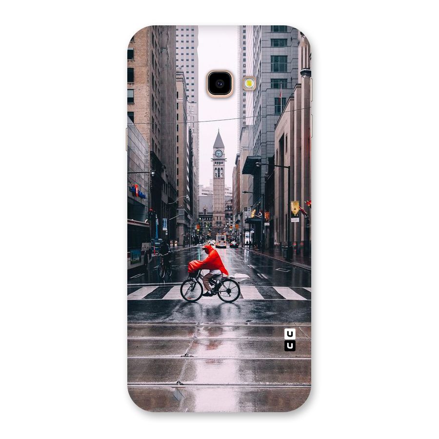 Red Bicycle Street Back Case for Galaxy J4 Plus