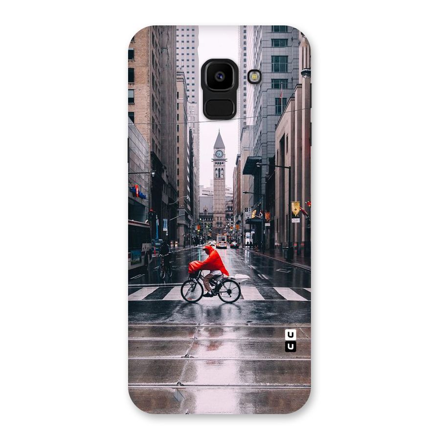 Red Bicycle Street Back Case for Galaxy J6