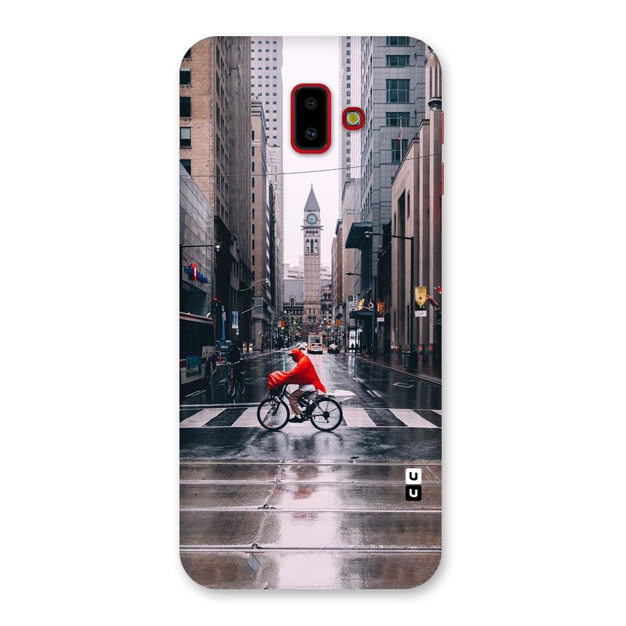 Red Bicycle Street Back Case for Galaxy J6 Plus
