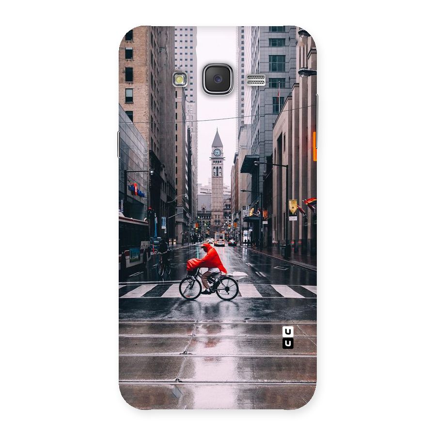 Red Bicycle Street Back Case for Galaxy J7