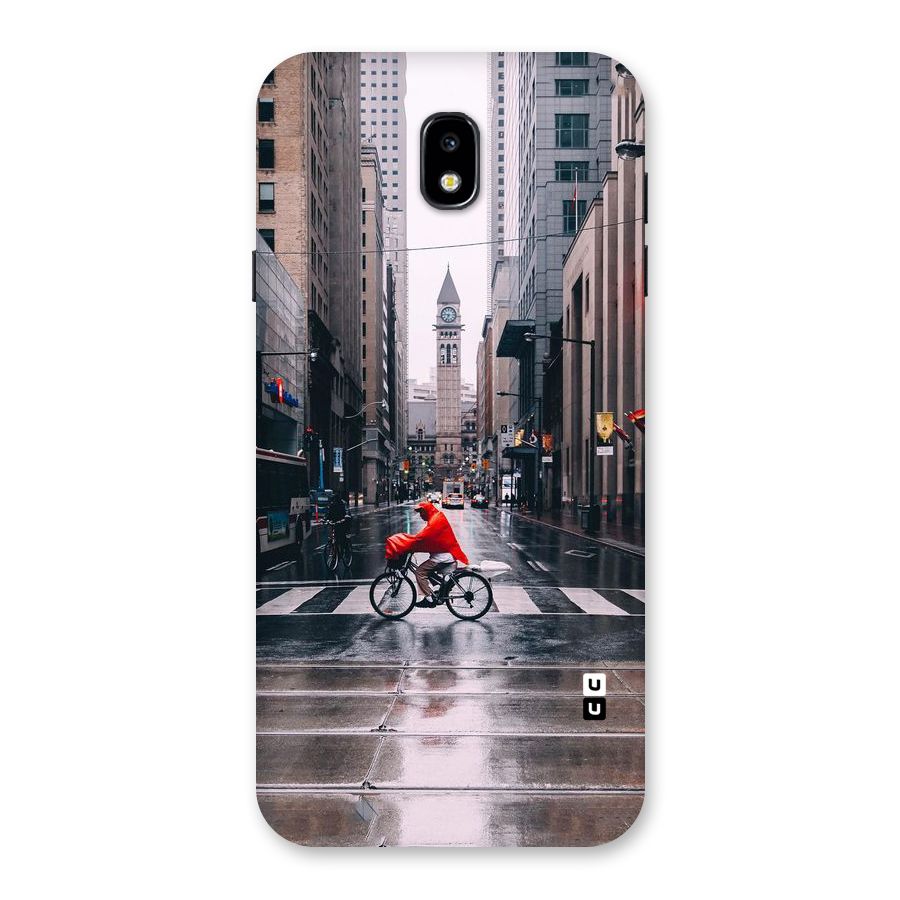 Red Bicycle Street Back Case for Galaxy J7 Pro