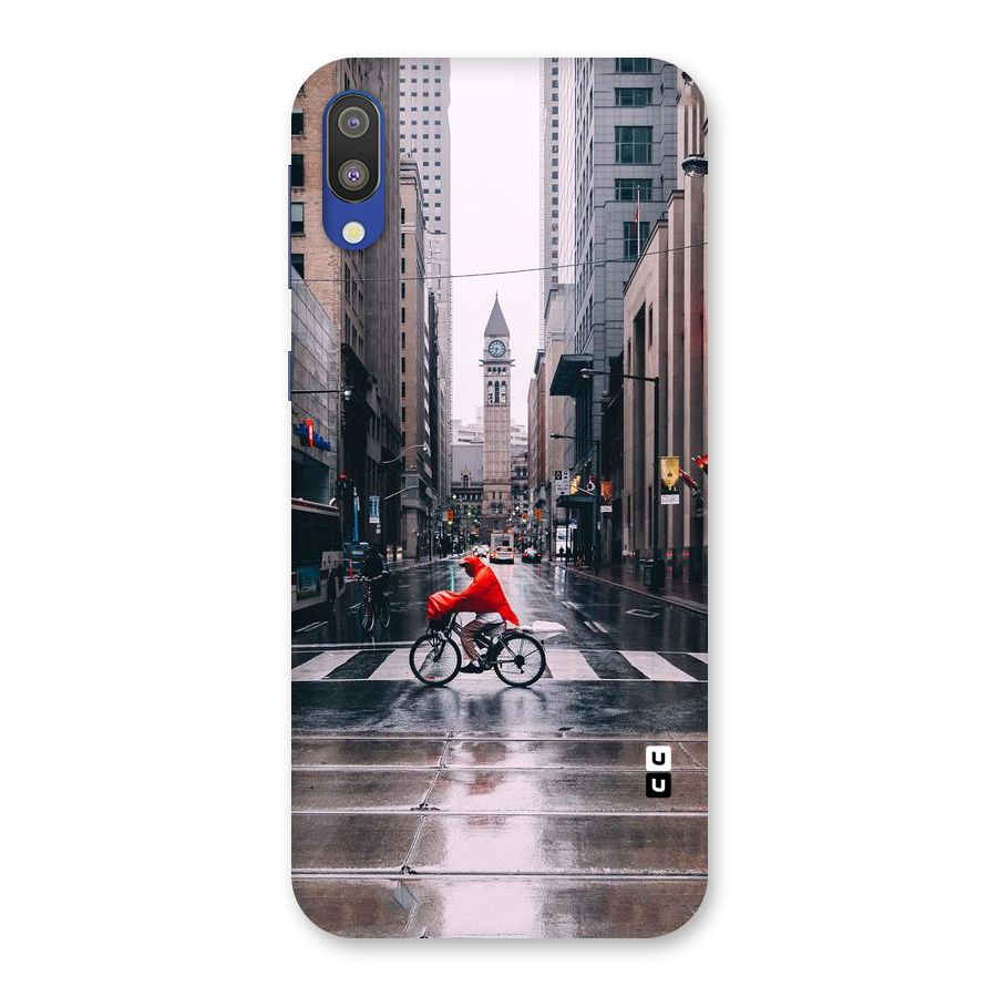 Red Bicycle Street Back Case for Galaxy M10