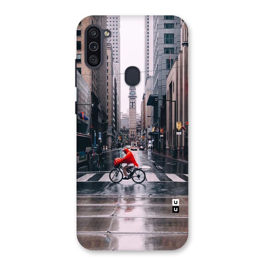 Red Bicycle Street Back Case for Galaxy M11