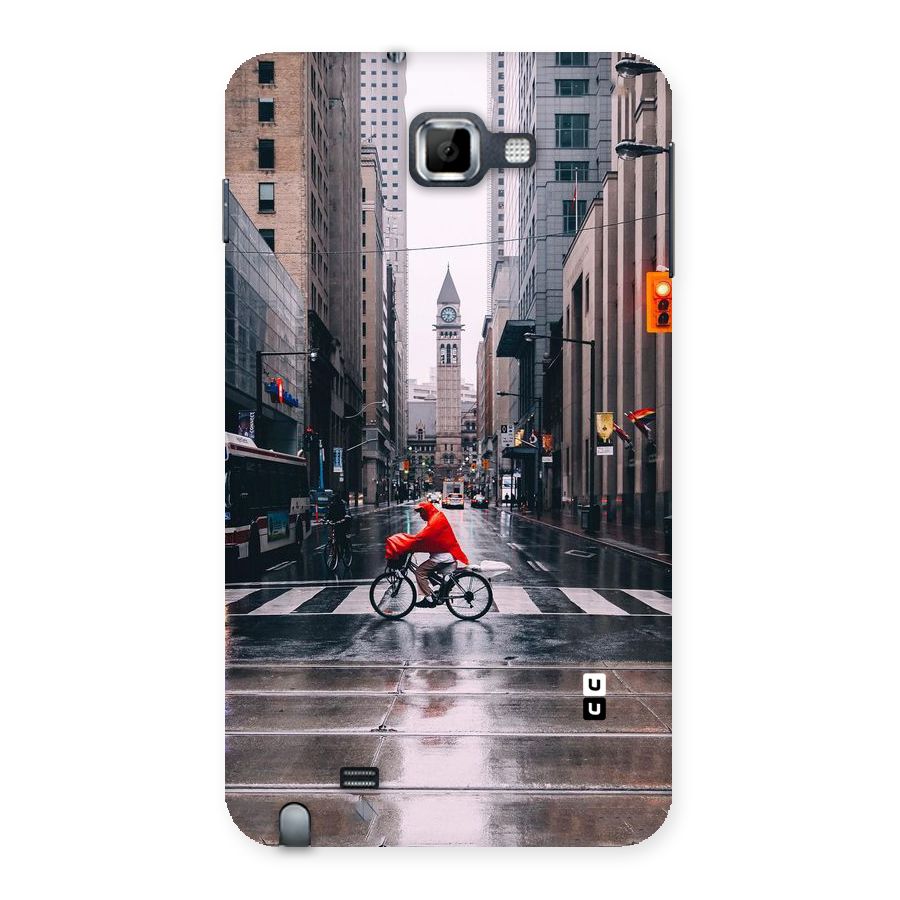 Red Bicycle Street Back Case for Galaxy Note