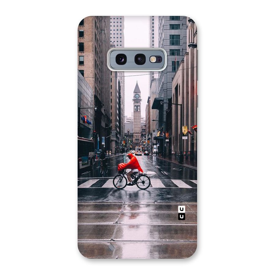 Red Bicycle Street Back Case for Galaxy S10e