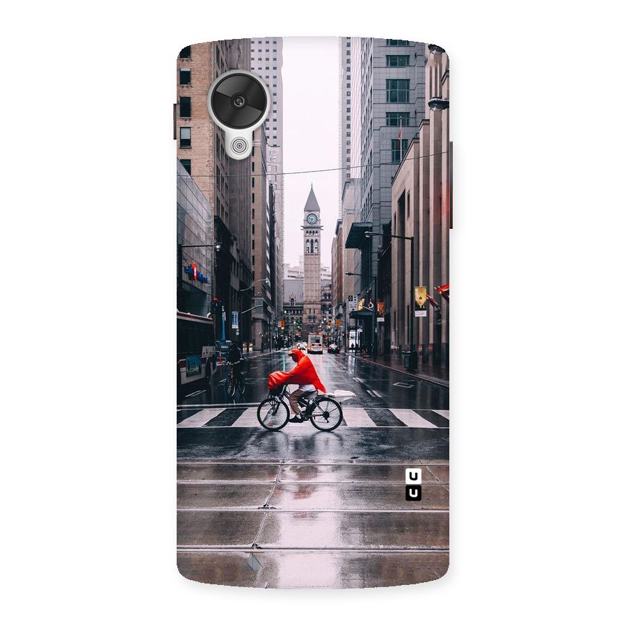 Red Bicycle Street Back Case for Google Nexsus 5