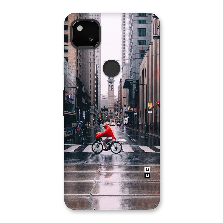 Red Bicycle Street Back Case for Google Pixel 4a