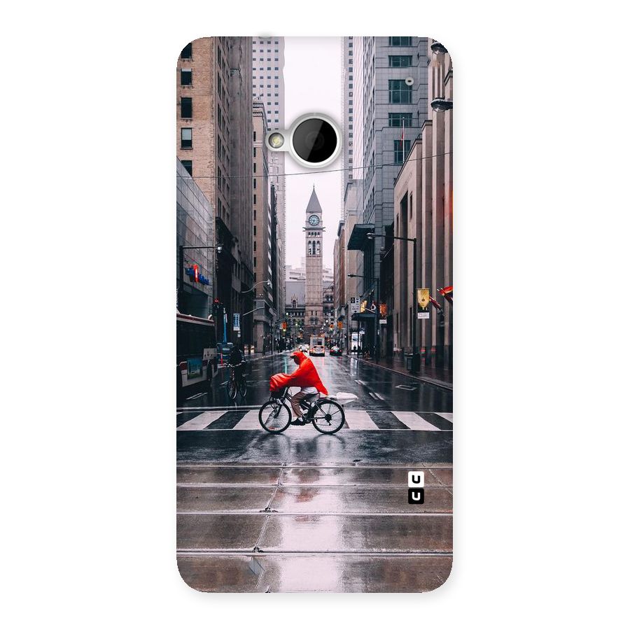 Red Bicycle Street Back Case for HTC One M7