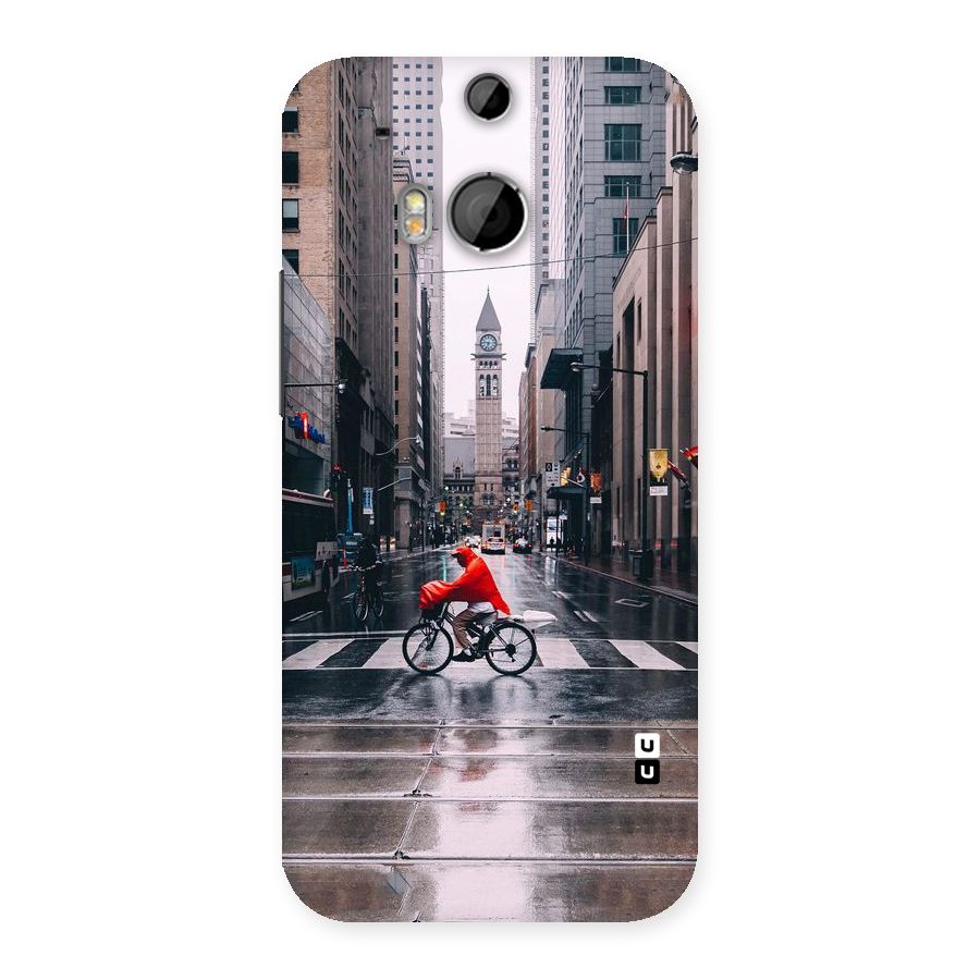 Red Bicycle Street Back Case for HTC One M8