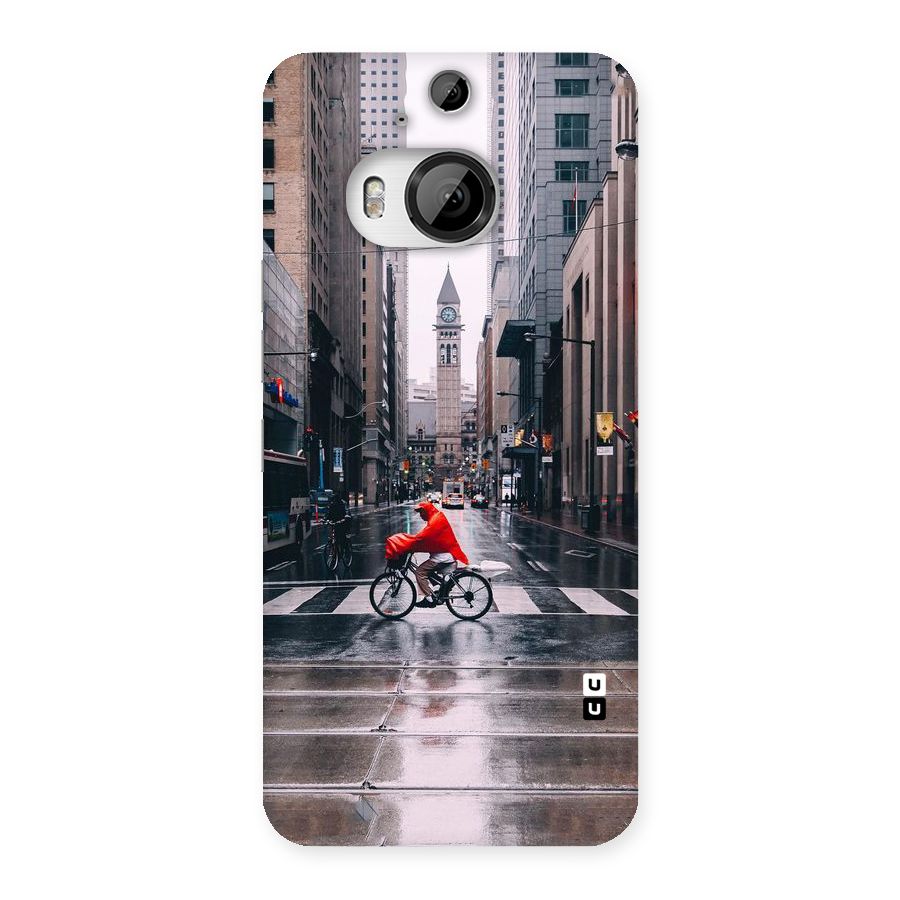 Red Bicycle Street Back Case for HTC One M9 Plus