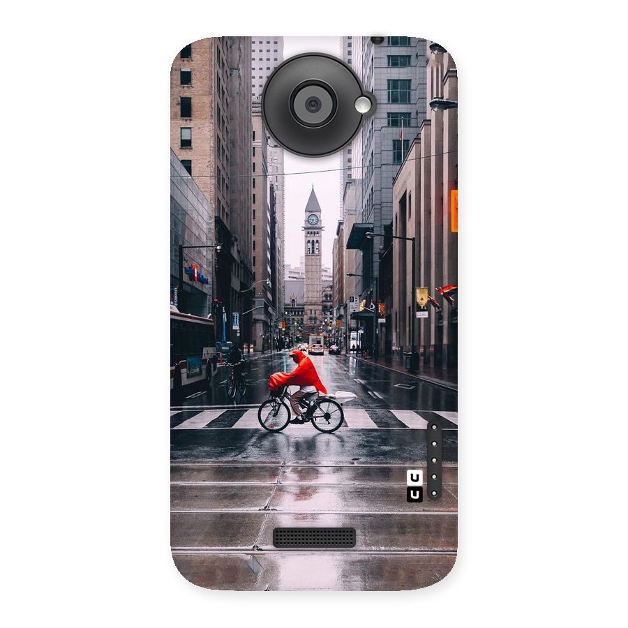 Red Bicycle Street Back Case for HTC One X